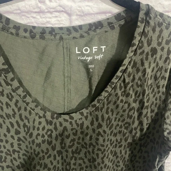 LOFT Vintage Soft Cheetah Print Short Sleeve Tee - Picture 2 of 4
